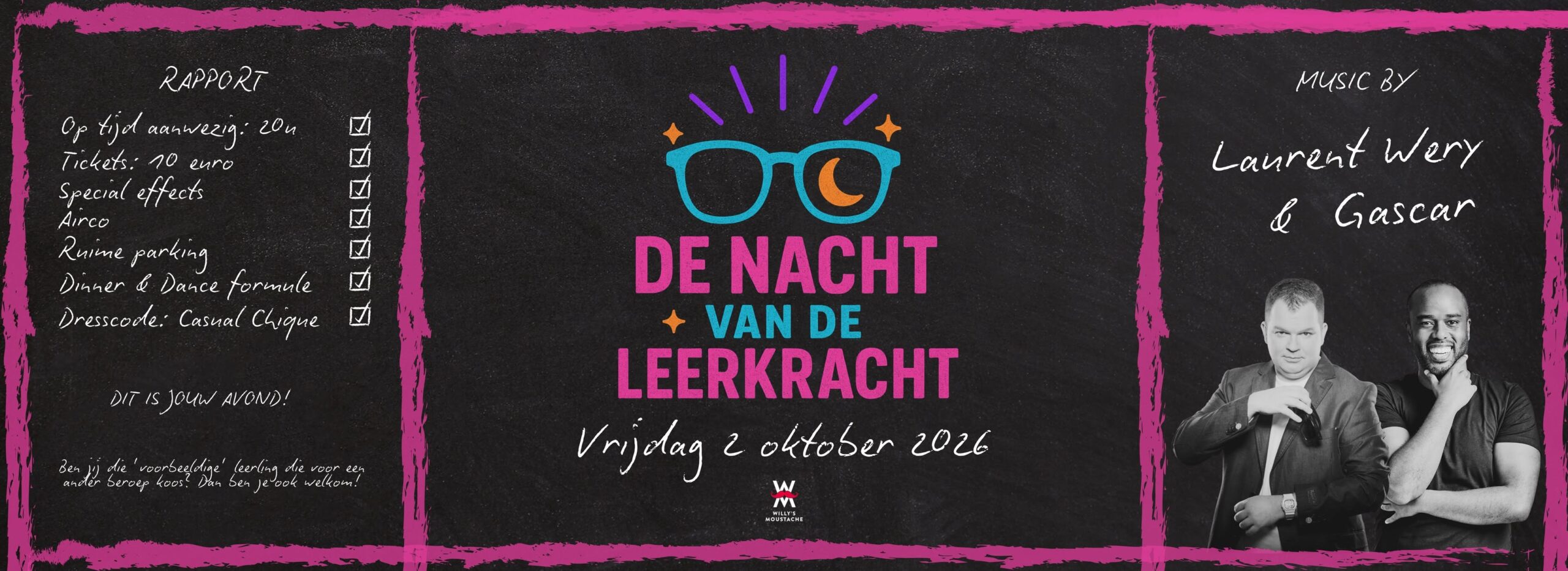 Groep vrienden viert feest in Willy’s Moustache